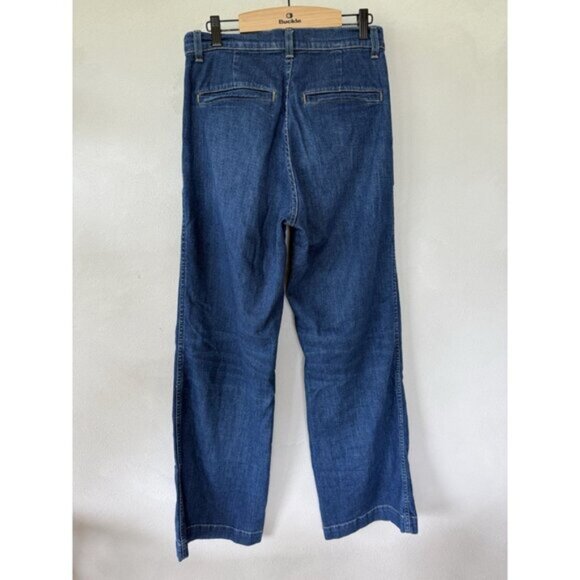 AMO CJ Pant Trouser Jeans Wide Flare Leg Jeans Resist Women’s Size 26 Dark Denim - Picture 2 of 3